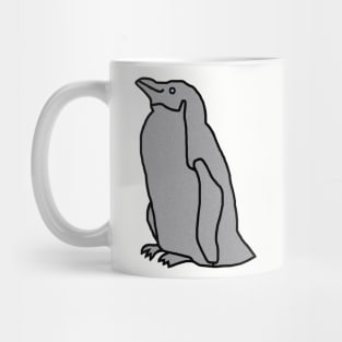 Silver Metallic Penguin Mug